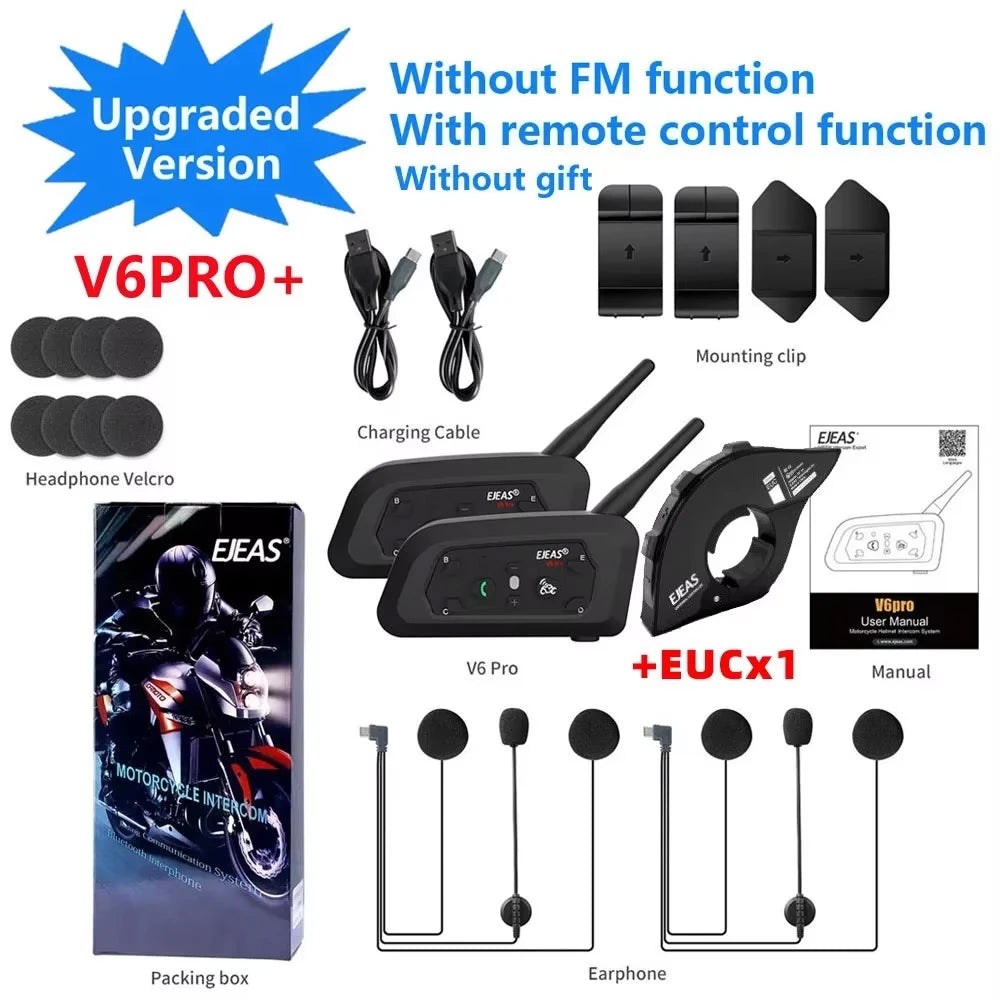 Intercom Bluetooth pour casque moto EJEAS V6 PRO+