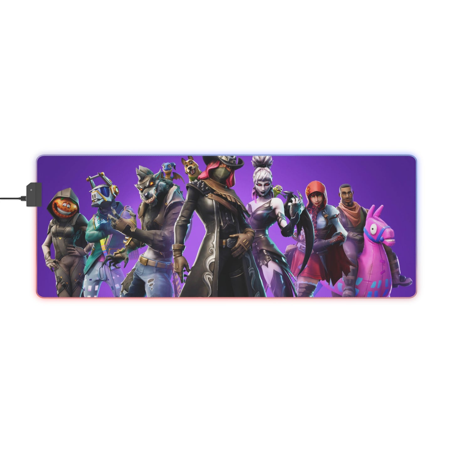 Tapis Fortnite LED XXL – Mouse Pad Gamer RGB Antidérapant Grand Format