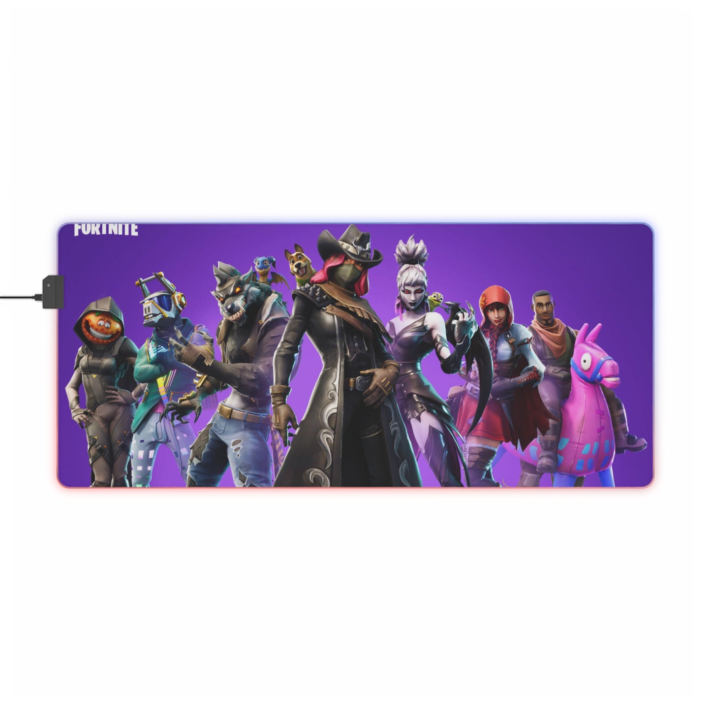 Tapis Fortnite LED XXL – Mouse Pad Gamer RGB Antidérapant Grand Format