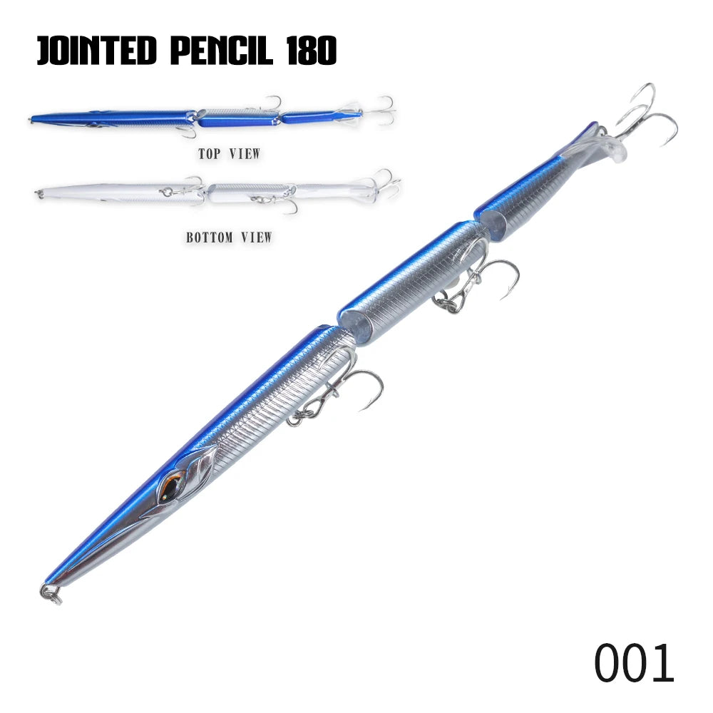 Leurre Swimbait 180mm Coulant – Poisson Articulé 3 Segments Pêche Gros Carnassiers