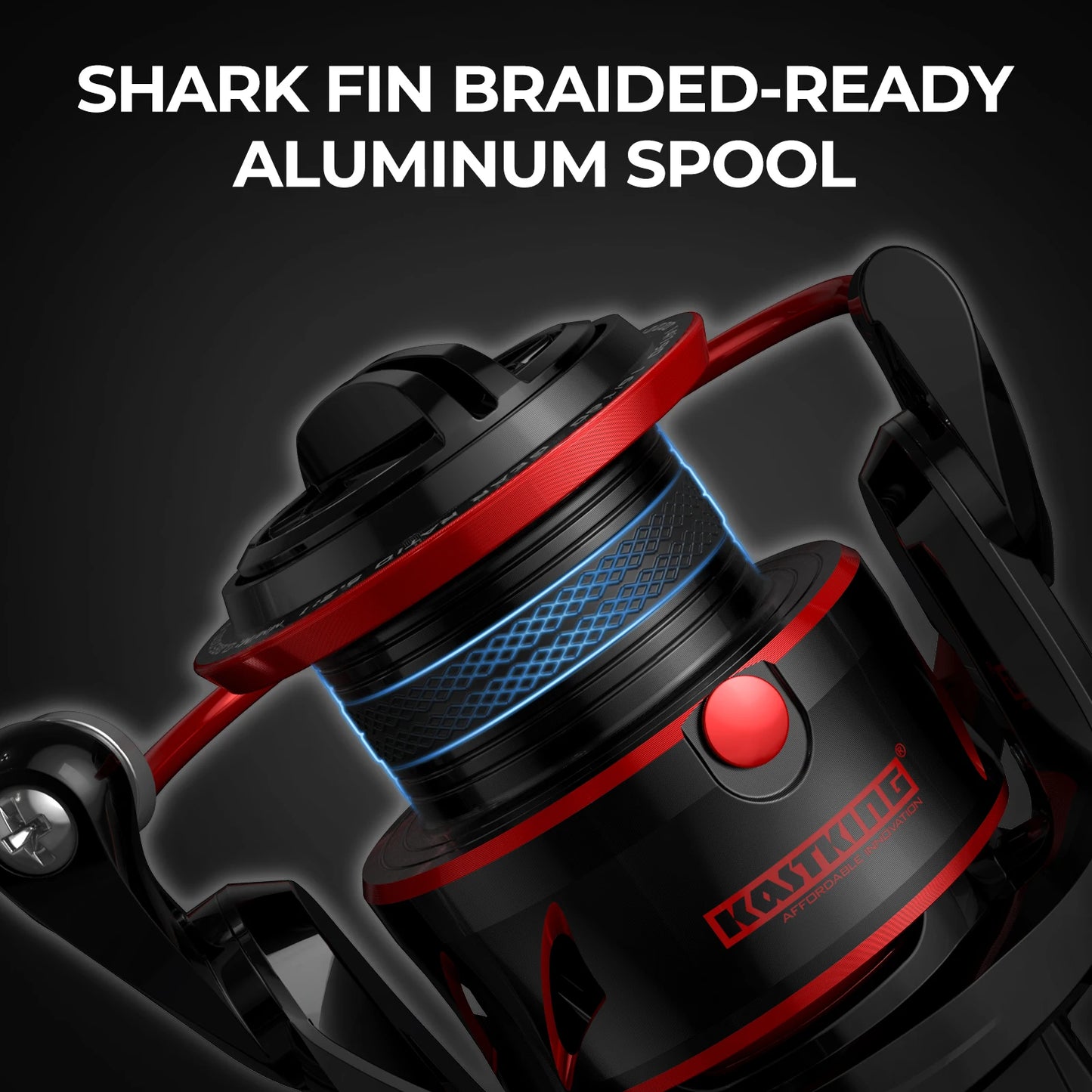 Moulinet Spinning KastKing Sharky III – 18KG Frein, 10+1 Roulements, Haute Performance