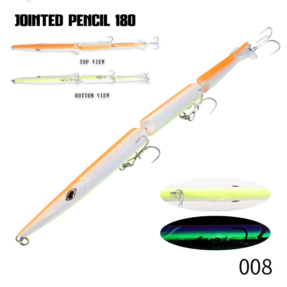 Leurre Swimbait 180mm Coulant – Poisson Articulé 3 Segments Pêche Gros Carnassiers