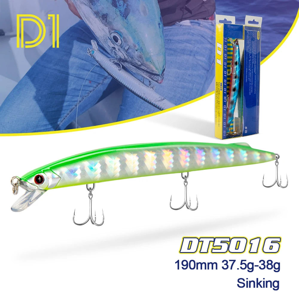 D1 Sea Fishing Minnow 190mm – Leurres coulant haute performance