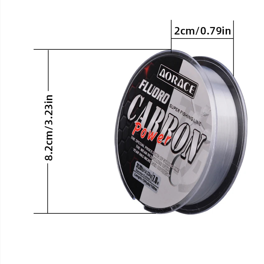 Fil Fluorocarbone Pêche 100M – Ligne Invisible Haute Résistance 1-15kg Mer & Eau Douce