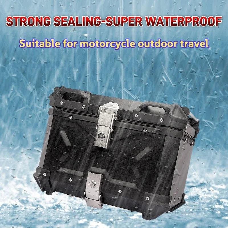 Top case moto étanche 45L / 55L / 65L en alliage d’aluminium – coffre arrière universel compatible avec la plupart des motos et scooters