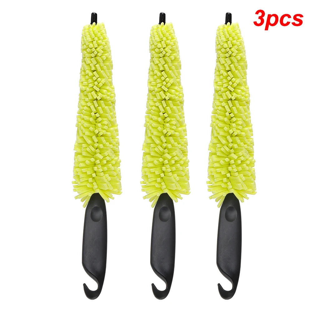 Brosse de nettoyage pour jantes et roues de moto 29 cm – Éponge avec poignée ergonomique