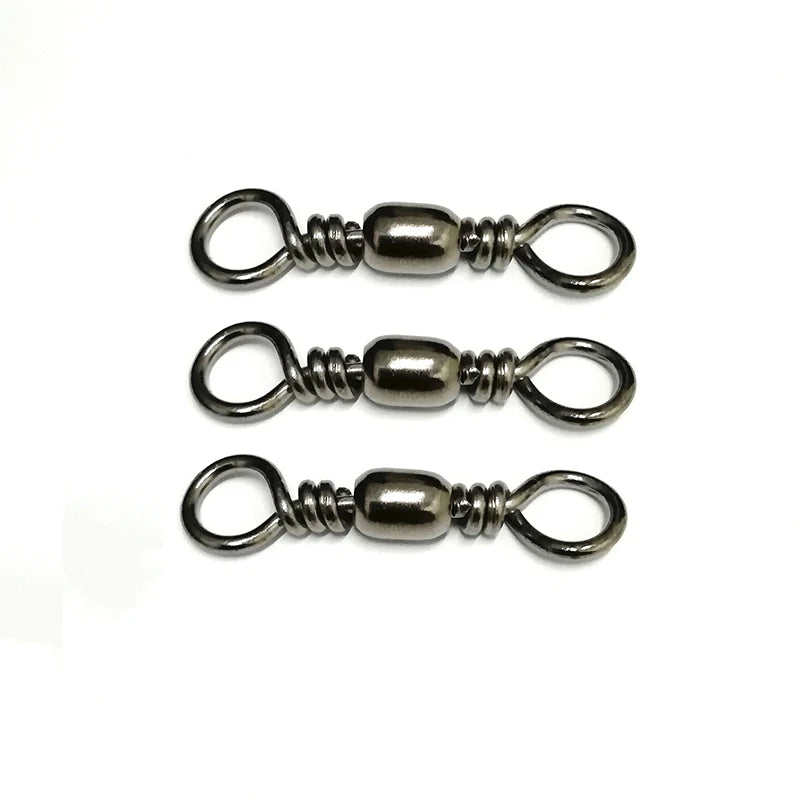 Lot de 50 Émerillons Pêche Haute Résistance – Anti-Torsion pour Ligne, Leurres & Hameçons
