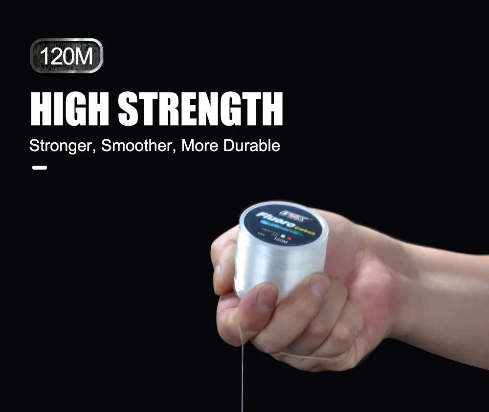 Fil de Pêche Fluorocarbone 120M FTK – Ligne Coulante Long Casting Haute Résistance
