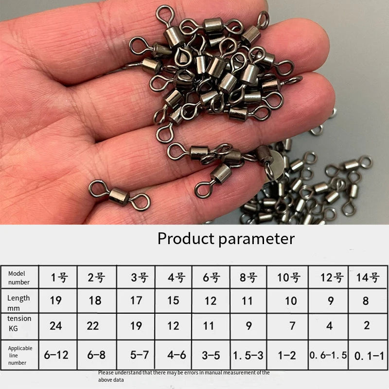 Lot de 100 Émerillons Pêche Inox – Connecteurs Ultra Résistants pour Ligne & Leurres
