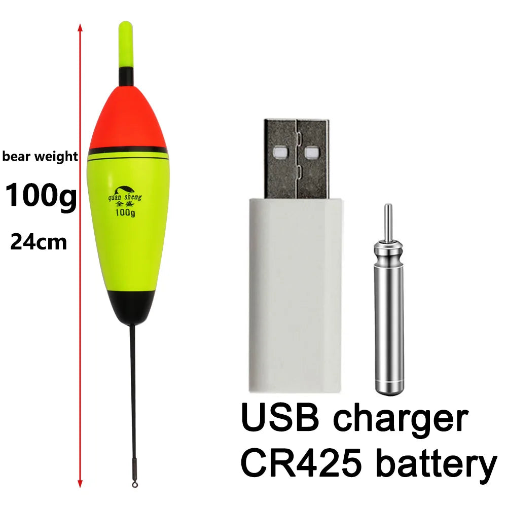 Flotteur LED Rechargeable GOBAIT – Bouée Électronique Pêche Nuit USB CR425 Haute Visibilité