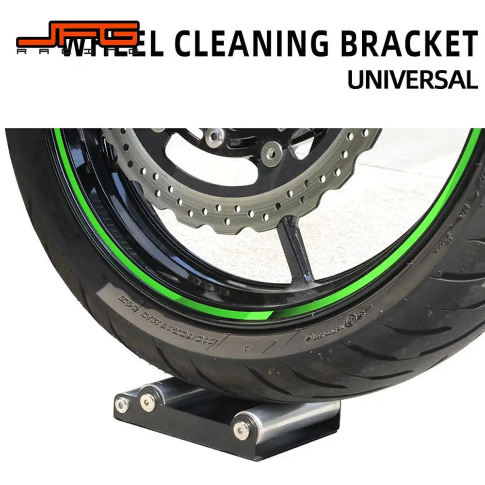 Support de nettoyage de pneus de moto, support de lavage portable à chaîne