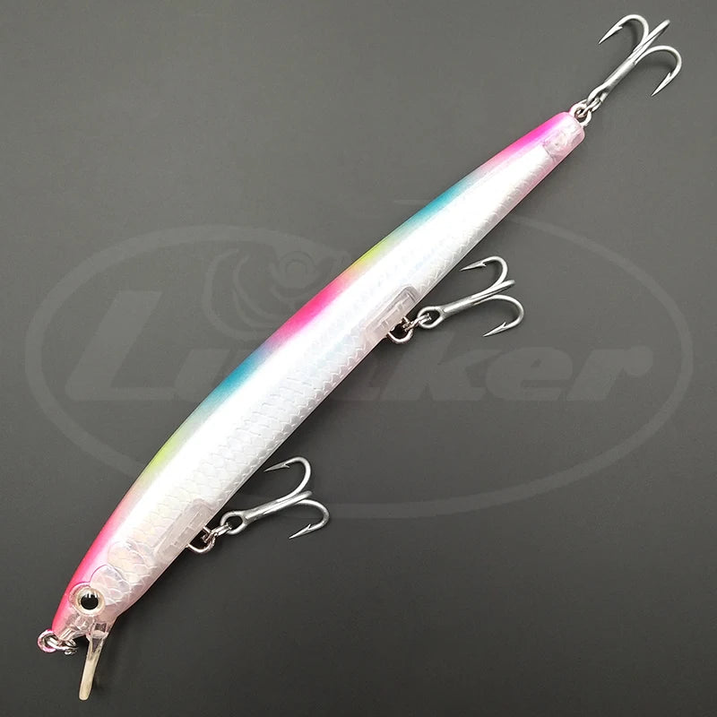 Lunker Floating Minnow 13cm 15.4g – Leurres de pêche flottants eau salée