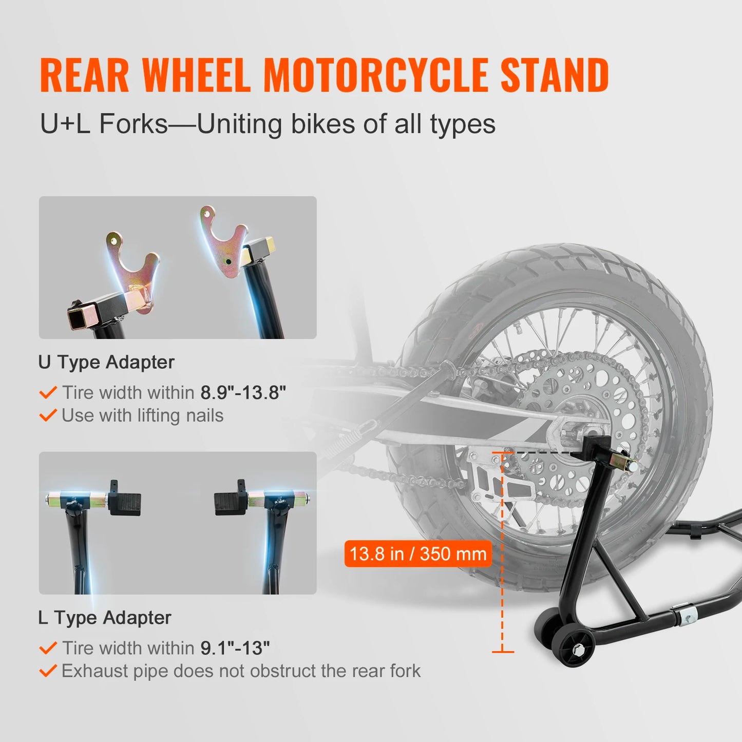Support combiné avant/arrière pour moto