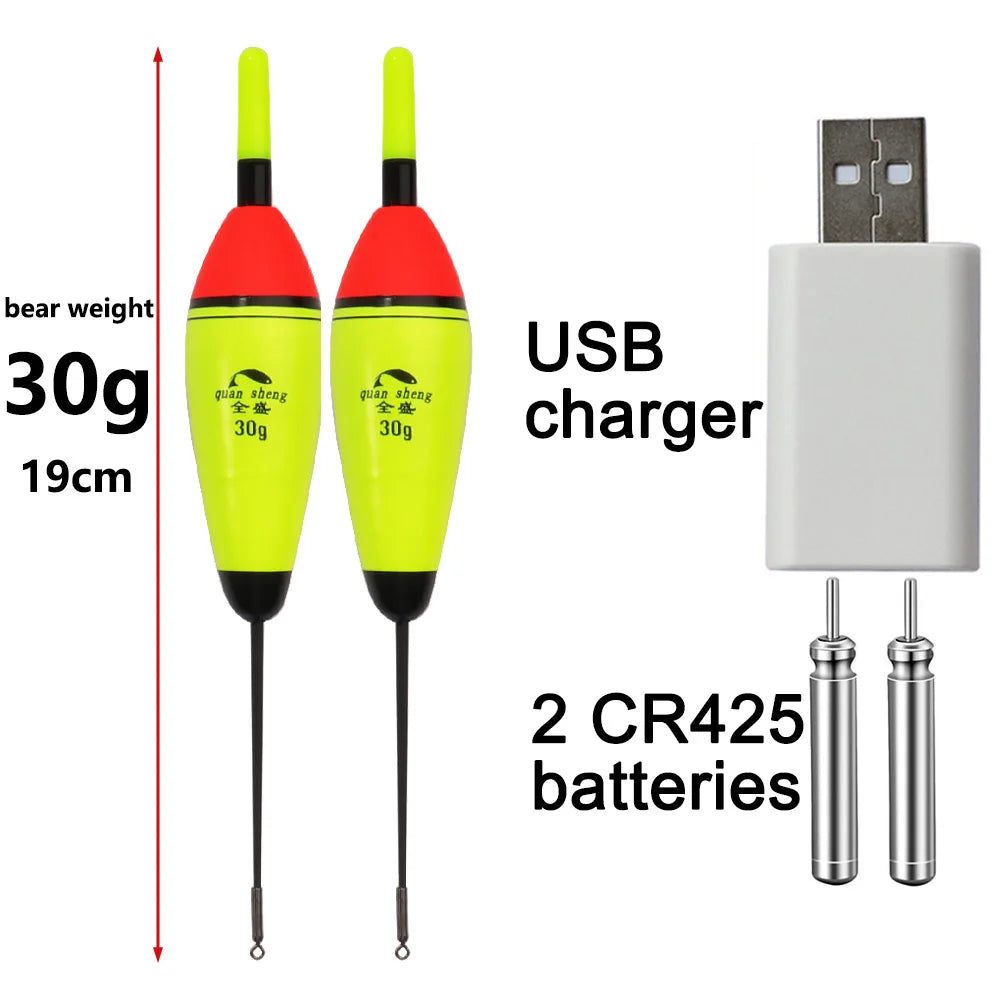 Flotteur LED Rechargeable GOBAIT – Bouée Électronique Pêche Nuit USB CR425 Haute Visibilité