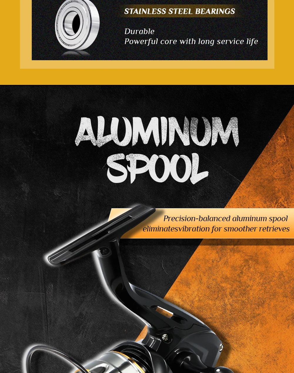 Moulinet Spinning Métal Rooblinos – Ratio 5.2:1 Haute Résistance Mer & Eau Douce