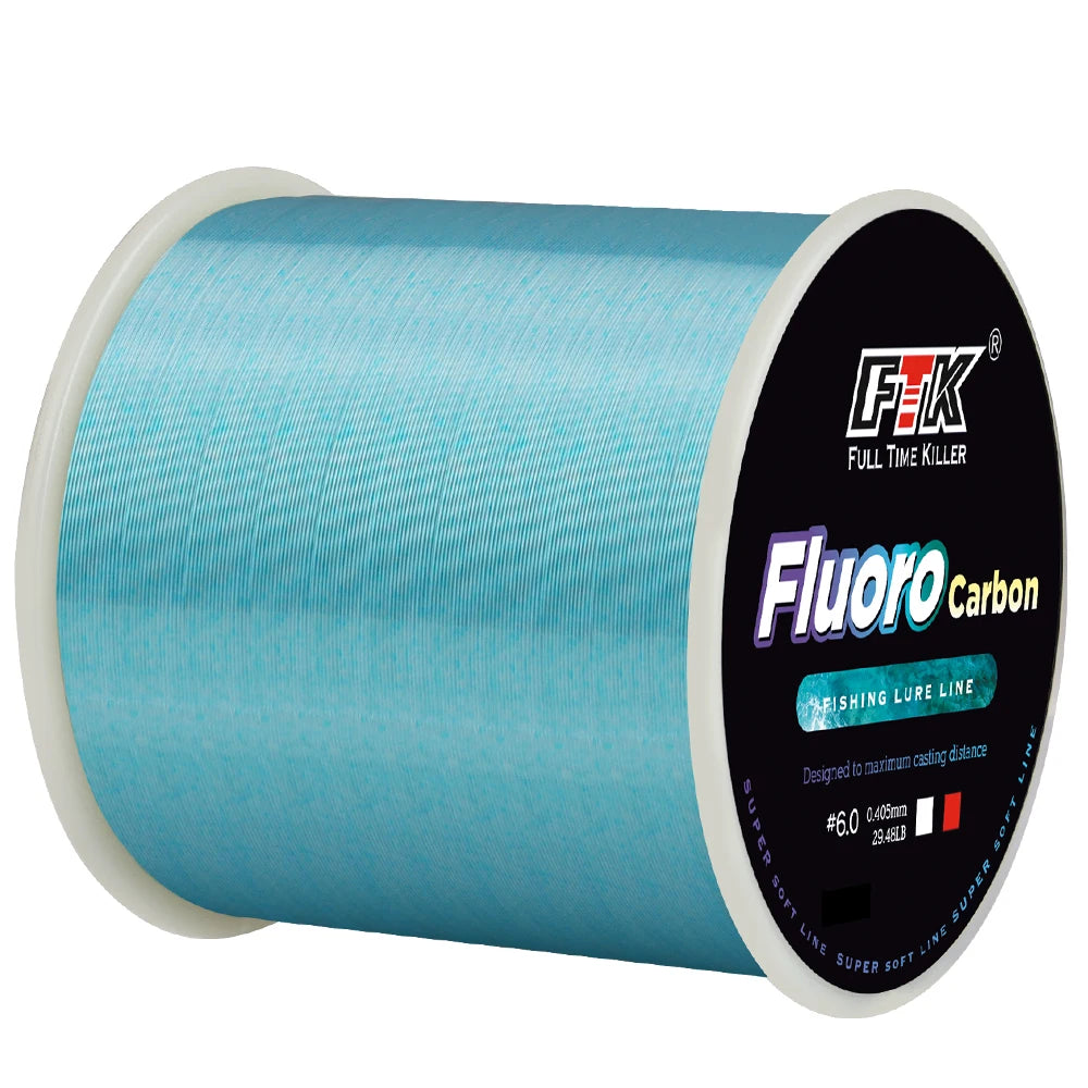 Fil de pêche fluorocarbone FTK 300M/500M – Haute résistance & faible visibilité