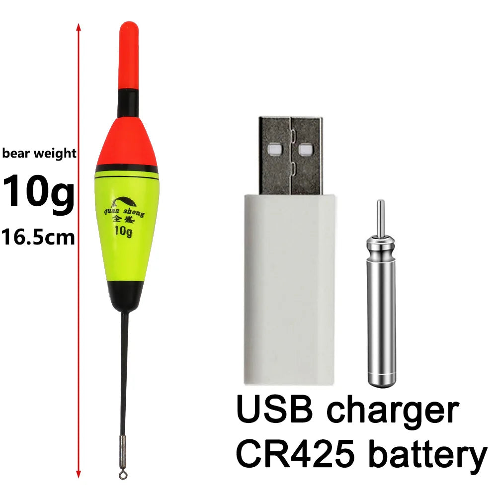 Flotteur LED Rechargeable GOBAIT – Bouée Électronique Pêche Nuit USB CR425 Haute Visibilité