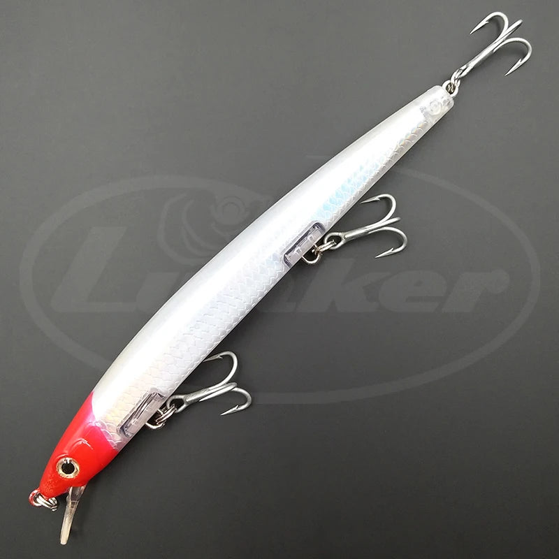 Lunker Floating Minnow 13cm 15.4g – Leurres de pêche flottants eau salée