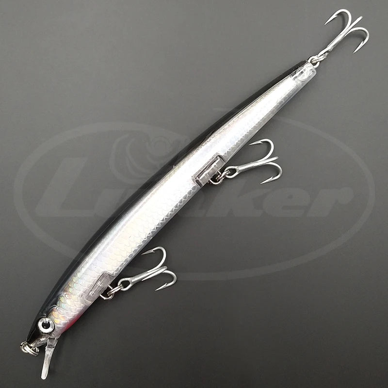 Lunker Floating Minnow 13cm 15.4g – Leurres de pêche flottants eau salée