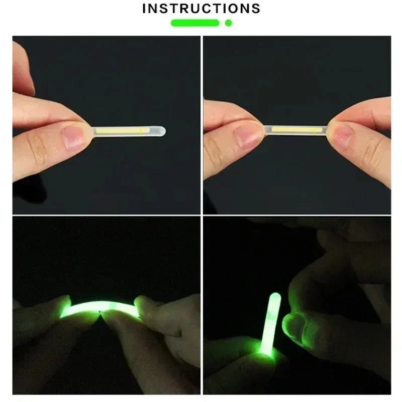 Bâtonnets Lumineux Pêche x100 – Flotteurs Nuit Fluorescents Haute Visibilité