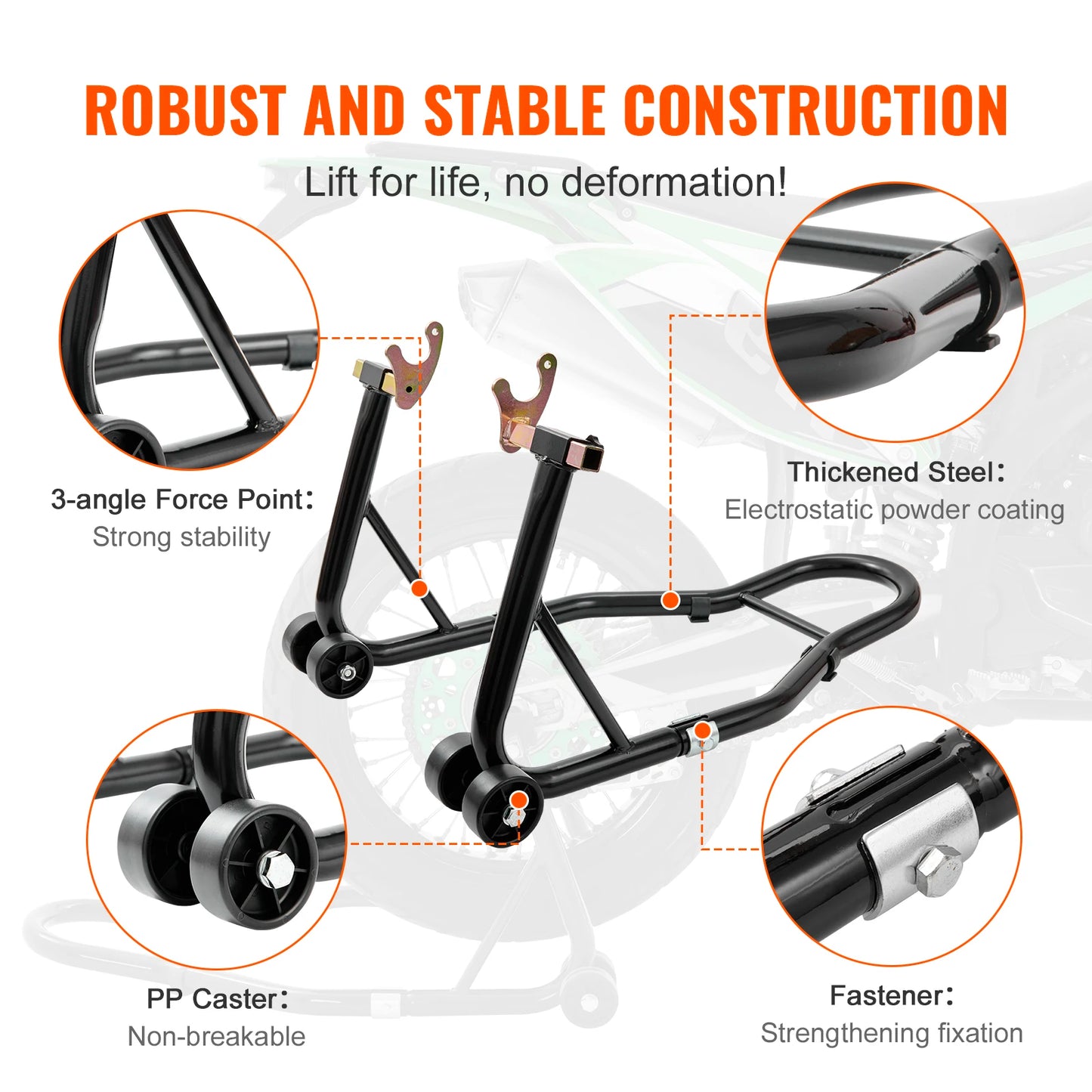 Support combiné avant/arrière pour moto