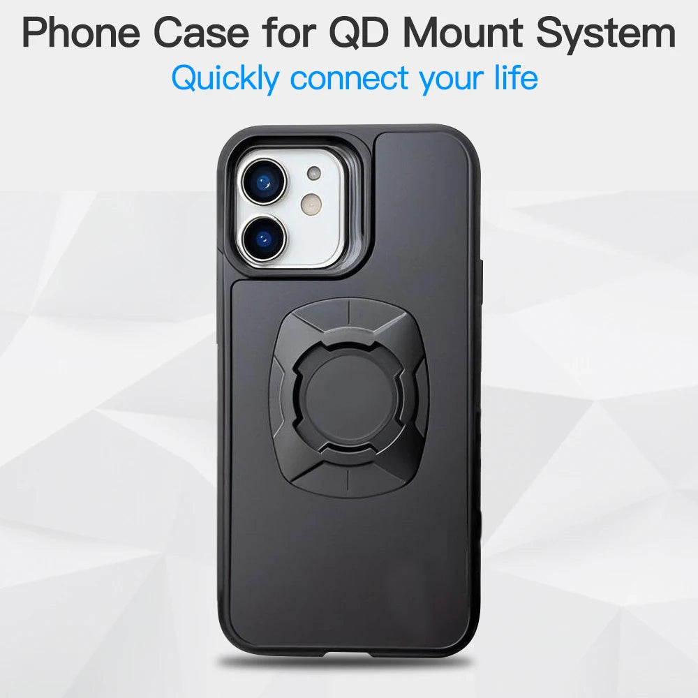 Coque iPhone Twist Lock Compatible Quad Lock – Support Moto Vélo Rotation Sécurisée