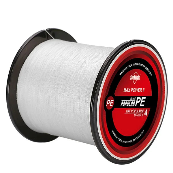 Ligne Pêche PE SeaKnight 8‑100LB – Fil Tressé 4 Brins Anti‑Abrasion Mer Eau Douce