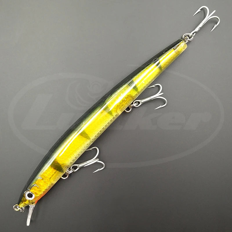 Lunker Floating Minnow 13cm 15.4g – Leurres de pêche flottants eau salée