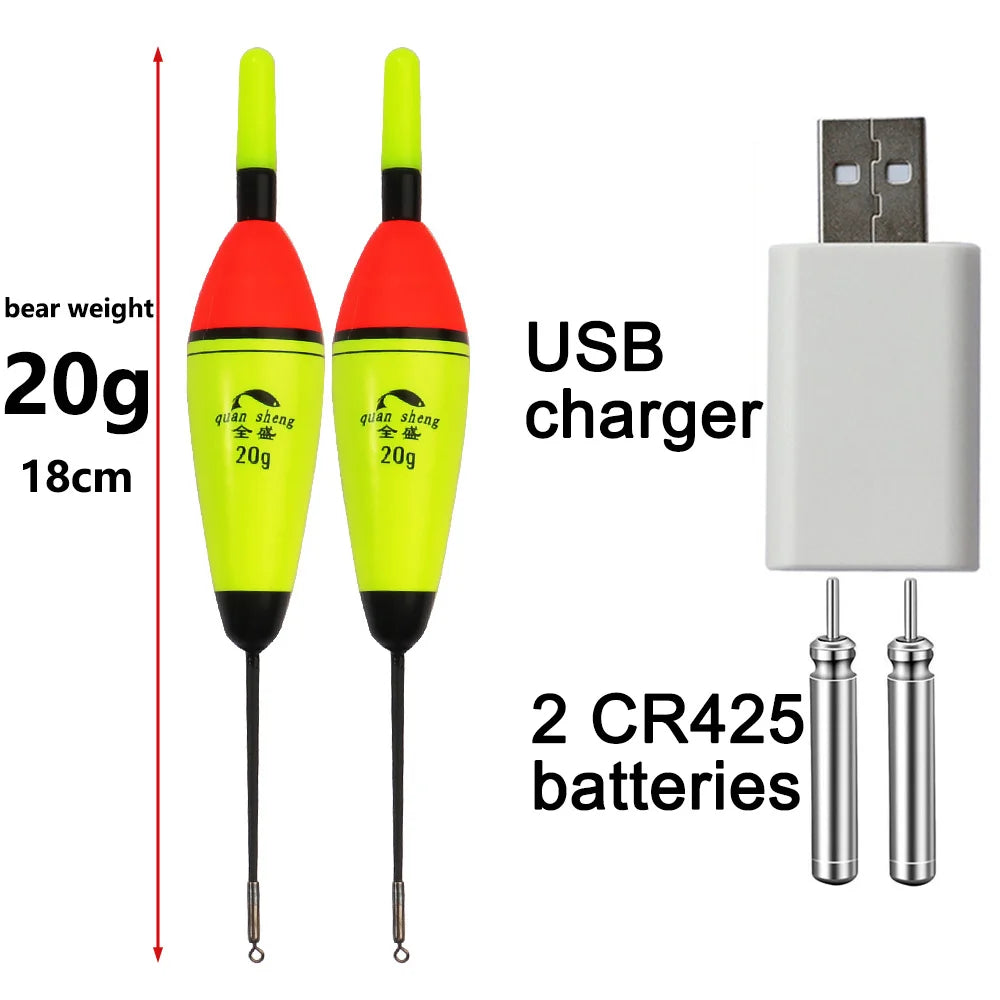 Flotteur LED Rechargeable GOBAIT – Bouée Électronique Pêche Nuit USB CR425 Haute Visibilité