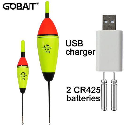 Flotteur Lumineux GOBAIT LED Rechargeable USB – Pêche de Jour et de Nuit