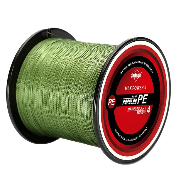 Ligne Pêche PE SeaKnight 8‑100LB – Fil Tressé 4 Brins Anti‑Abrasion Mer Eau Douce
