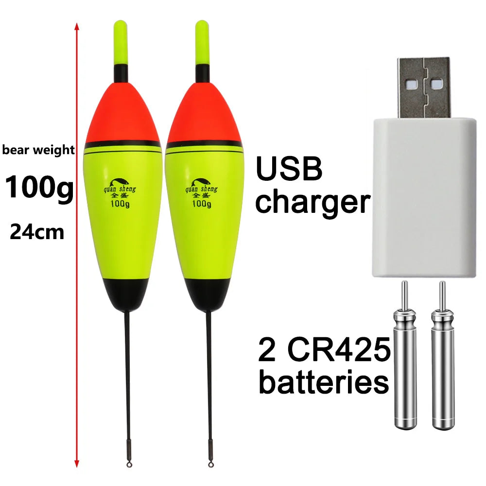Flotteur LED Rechargeable GOBAIT – Bouée Électronique Pêche Nuit USB CR425 Haute Visibilité