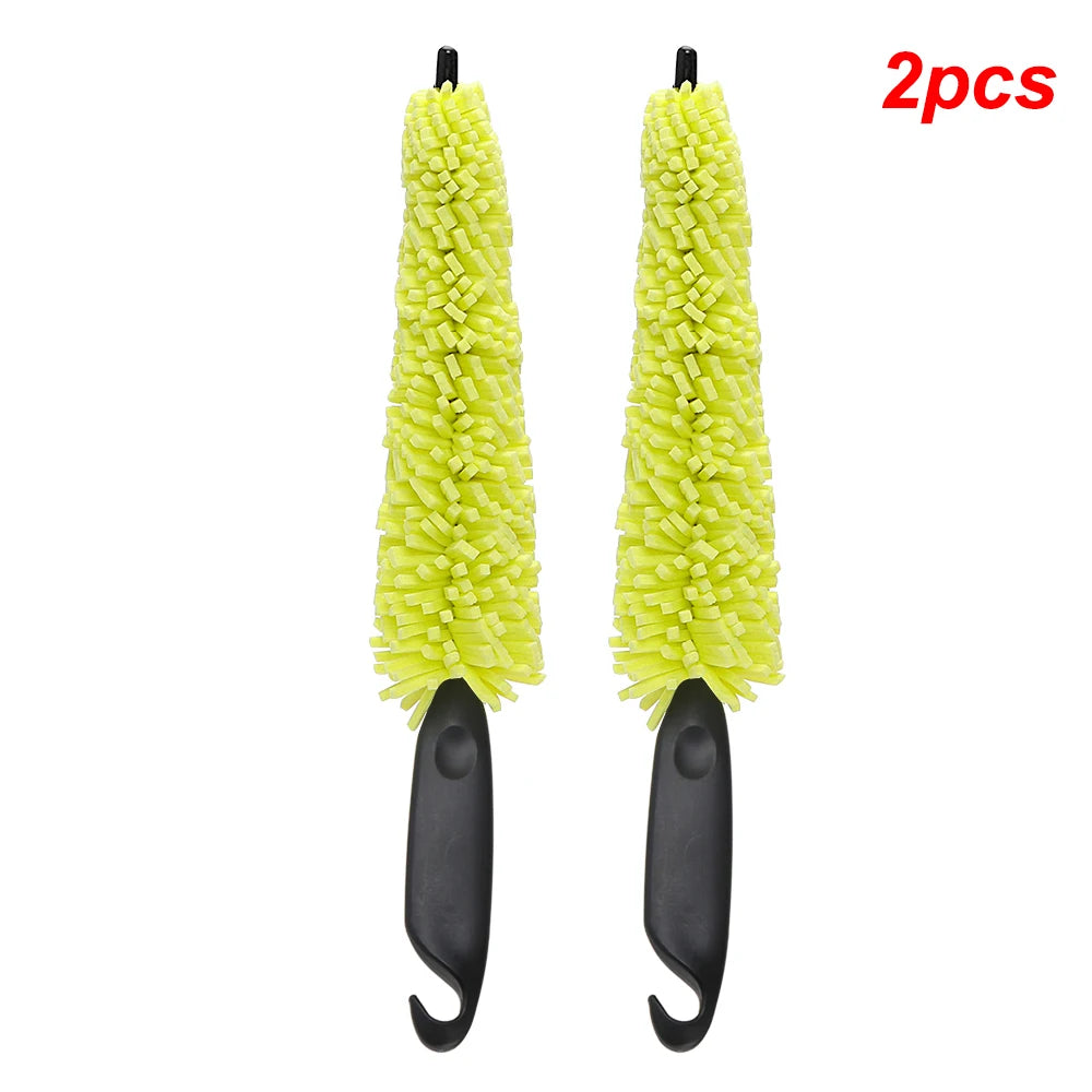 Brosse de nettoyage pour jantes et roues de moto 29 cm – Éponge avec poignée ergonomique