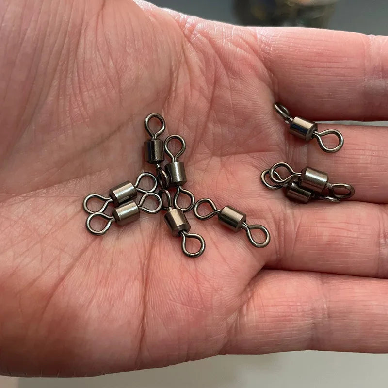 Lot de 100 Émerillons Pêche Inox – Connecteurs Ultra Résistants pour Ligne & Leurres