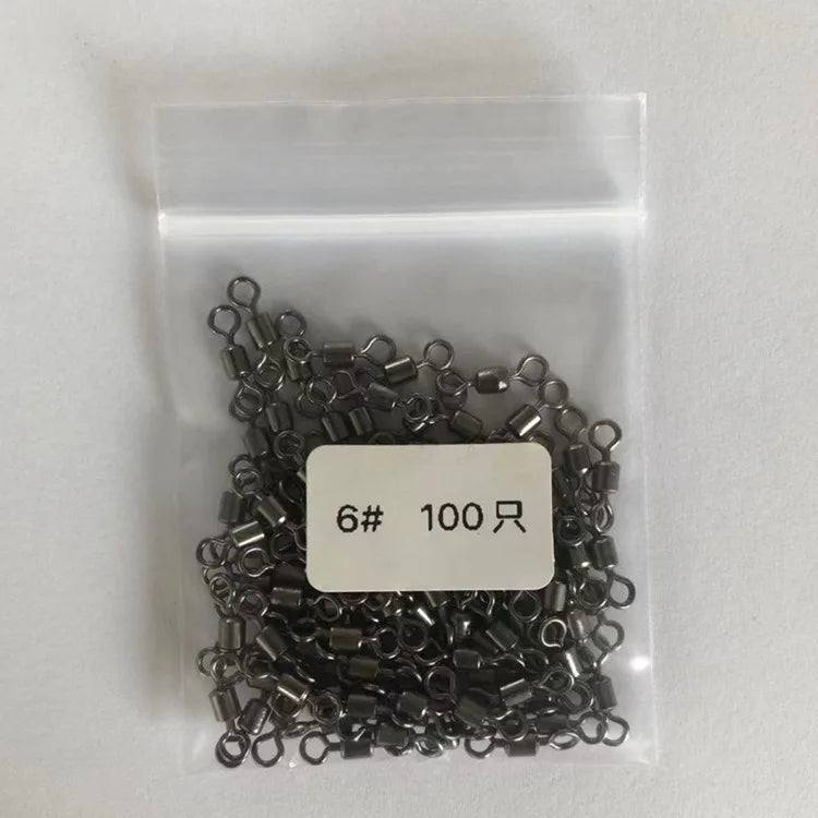 Lot de 100 Émerillons Pêche Inox – Connecteurs Ultra Résistants pour Ligne & Leurres