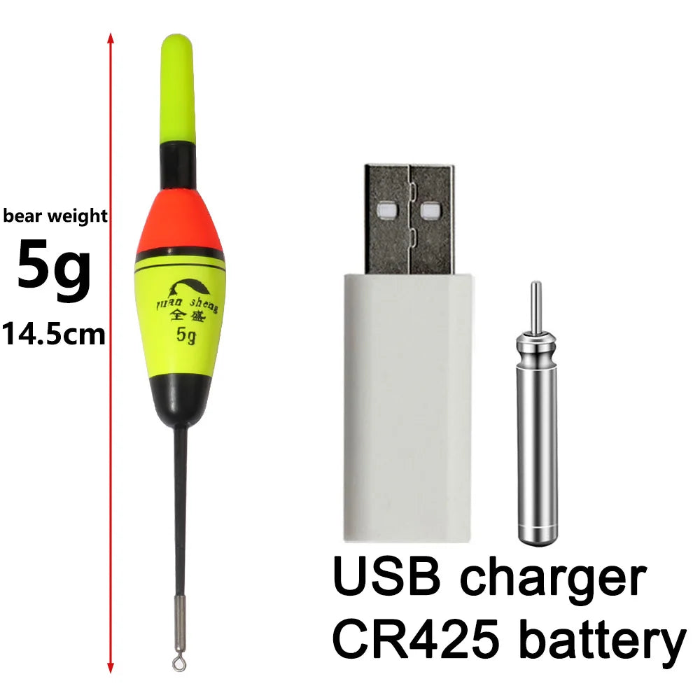 Flotteur LED Rechargeable GOBAIT – Bouée Électronique Pêche Nuit USB CR425 Haute Visibilité
