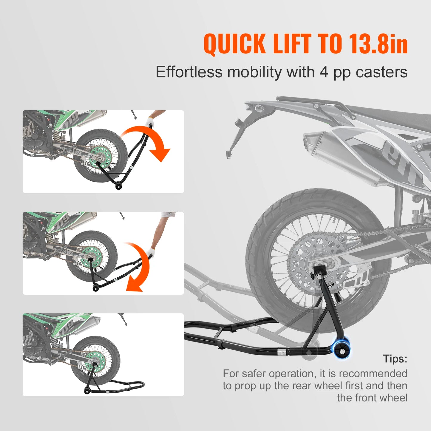 Support combiné avant/arrière pour moto