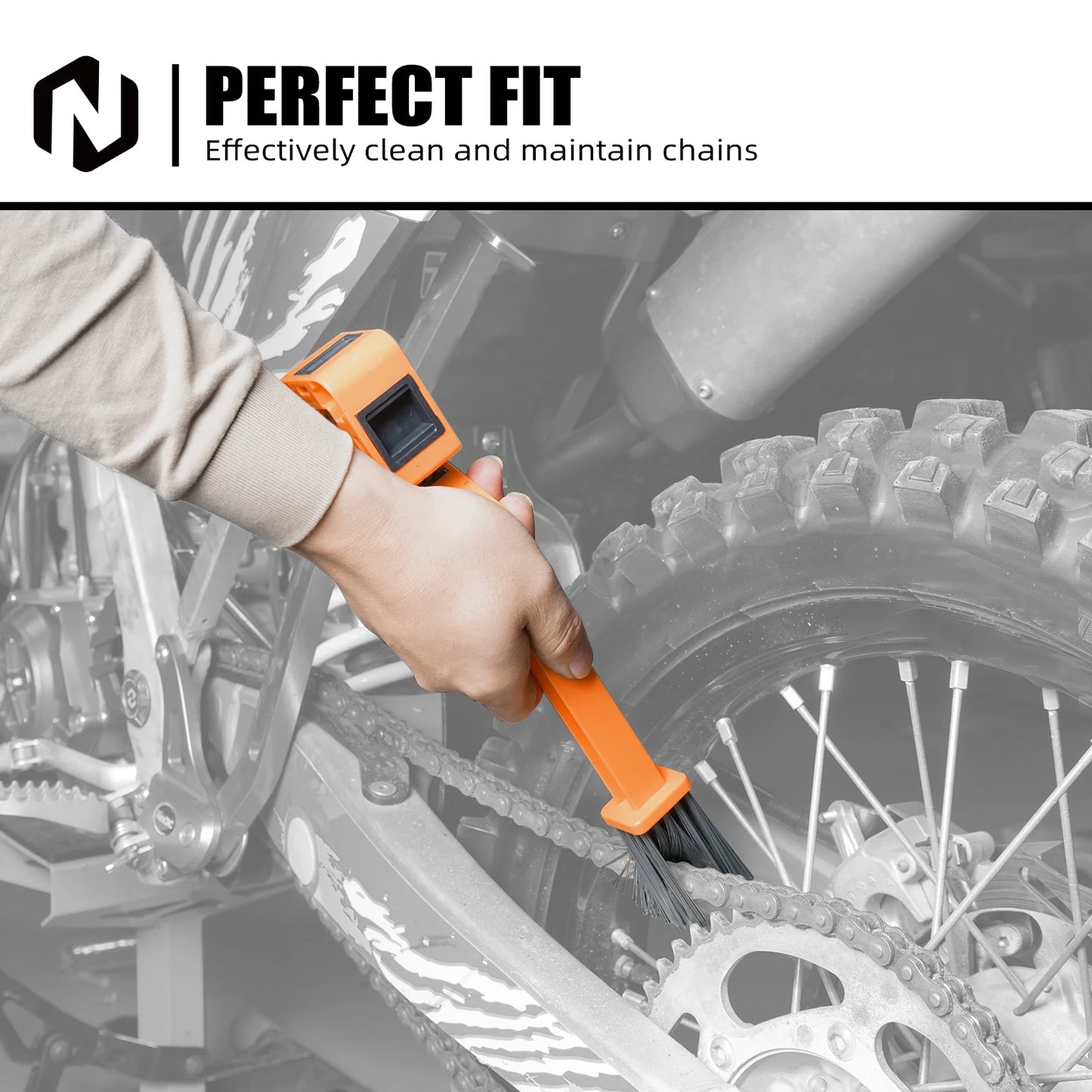Brosse portable de nettoyage de chaîne de moto – outil de lavage et de nettoyage des engrenages