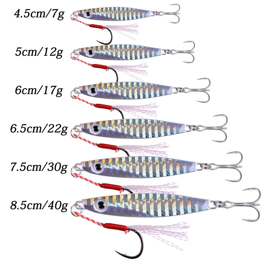 Metal Jig Fishing Lure 7g–40g – Leurres de pêche métal pour mer