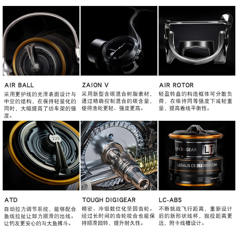 Moulinet DAIWA LEGALIS CS LT – Spinning Léger et Puissant – Frein Max 12 kg