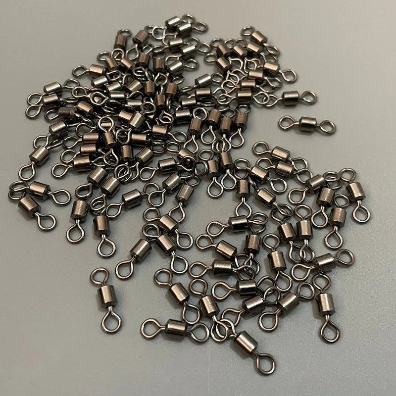 Lot de 100 Émerillons Pêche Inox – Connecteurs Ultra Résistants pour Ligne & Leurres