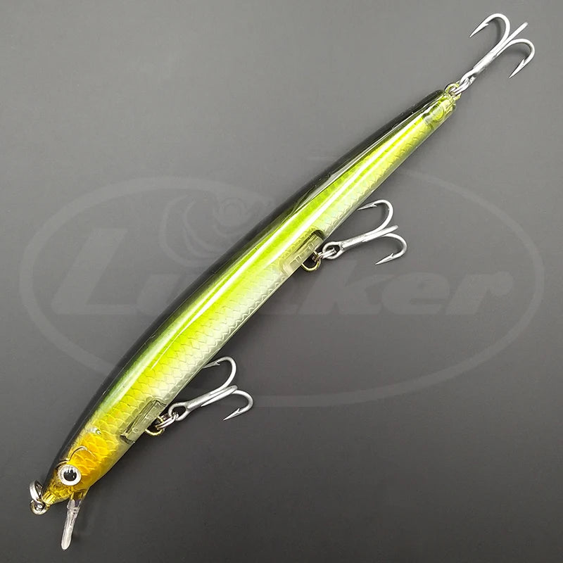 Lunker Floating Minnow 13cm 15.4g – Leurres de pêche flottants eau salée