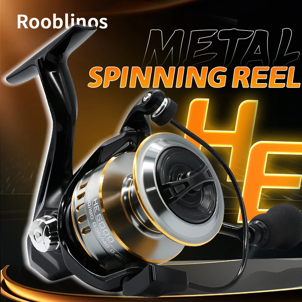 Moulinet Spinning Métal Rooblinos – Ratio 5.2:1 Haute Résistance Mer & Eau Douce