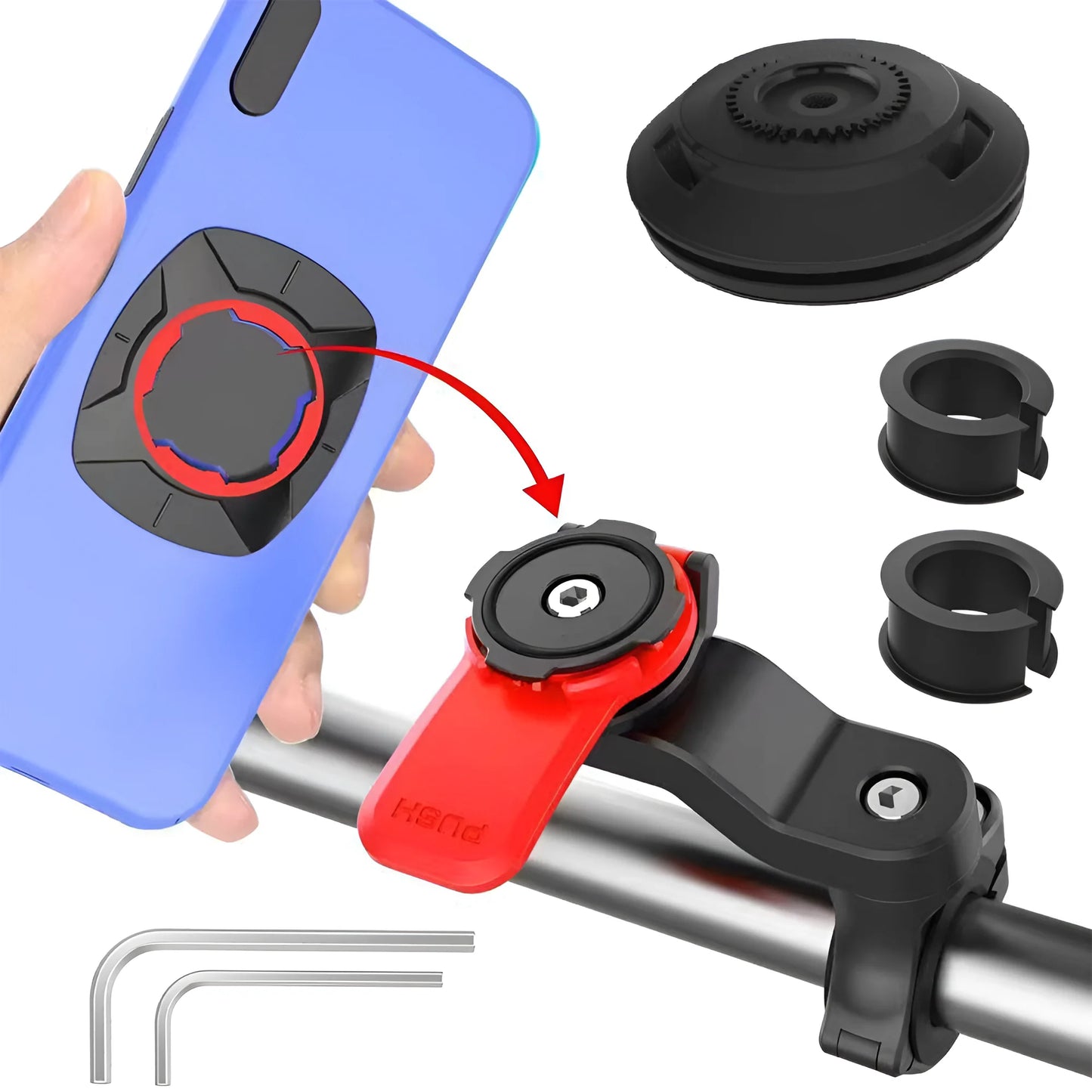 Support Téléphone Moto Anti‑Vibration – Fixation Universelle 4.7"-7.2" Ultra Stable