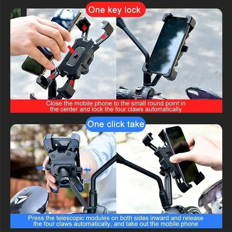 Support téléphone rotatif à 360° VIKEFON pour vélo électrique, compatible iPhone, idéal pour vélo, VTT et moto. Support de fixation sécurisé avec système antidérapant
