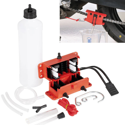 Kit de nettoyage et lubrification de chaîne de moto – Brosse nettoyante avec outil d'entretien