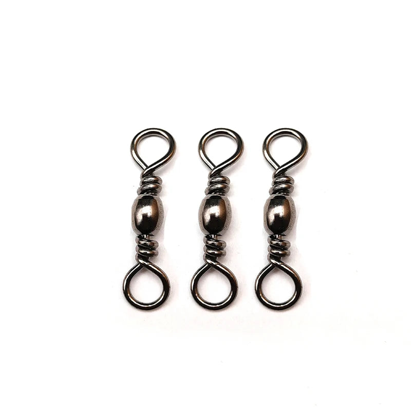 Lot de 50 Émerillons Pêche Haute Résistance – Anti-Torsion pour Ligne, Leurres & Hameçons