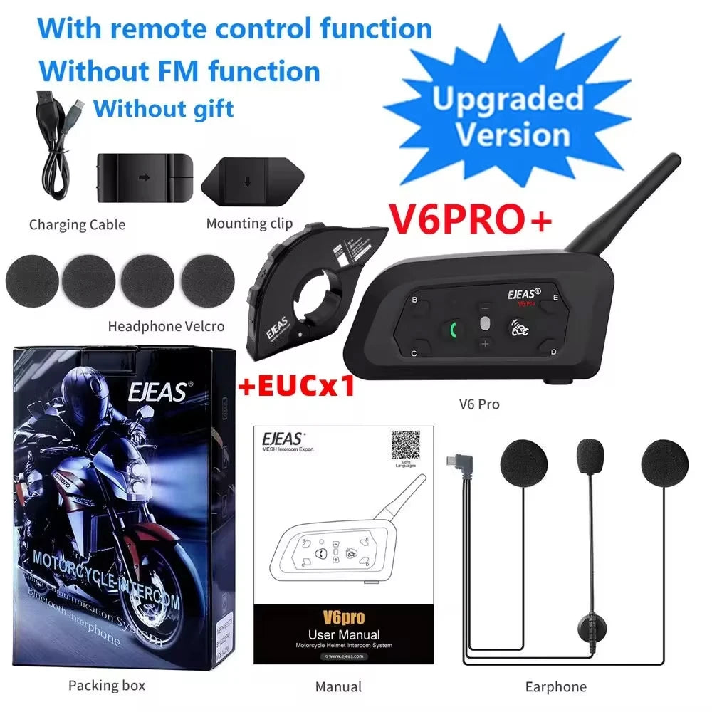 Intercom Bluetooth pour casque moto EJEAS V6 PRO+