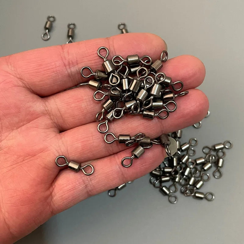 Lot de 100 Émerillons Pêche Inox – Connecteurs Ultra Résistants pour Ligne & Leurres