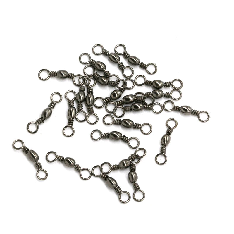 Lot de 50 Émerillons Pêche Haute Résistance – Anti-Torsion pour Ligne, Leurres & Hameçons